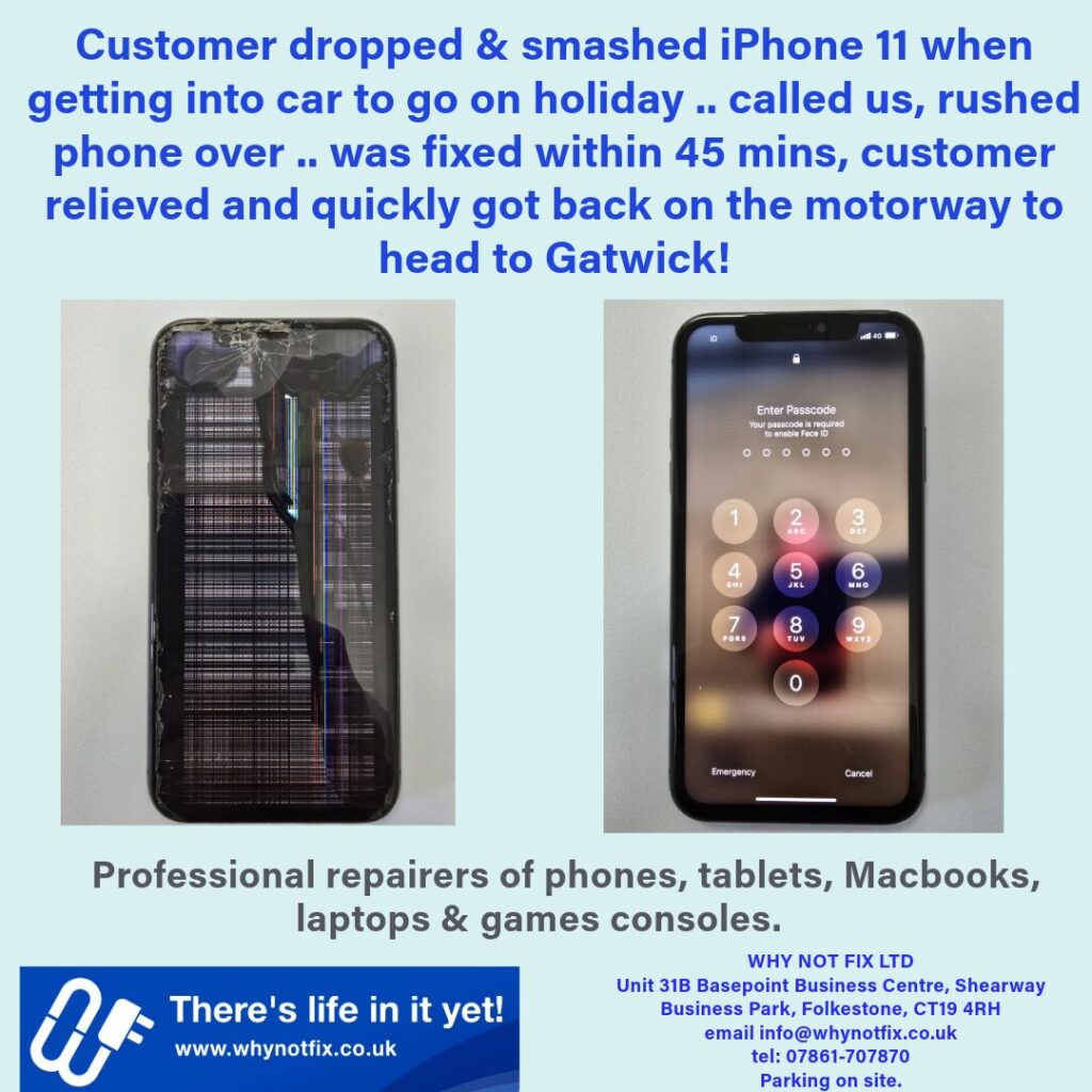 iPhone 11 Screen Repair - Phone Repair in Ashford by Why Not Fix