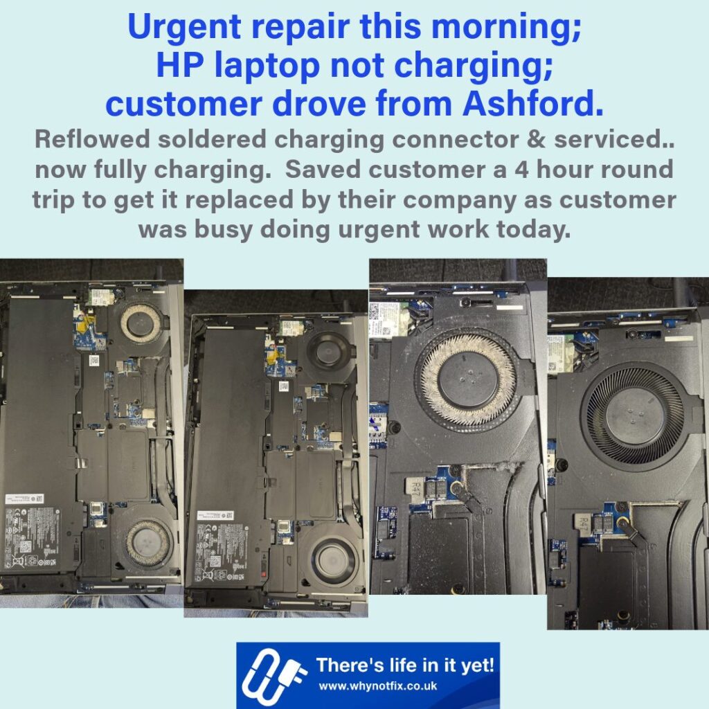 HP Laptop Not Charging - Laptop Repair in Ashford by Why Not Fix
